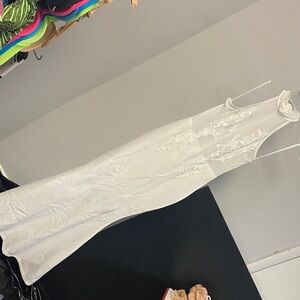 Elegant White Gown with Lace Details